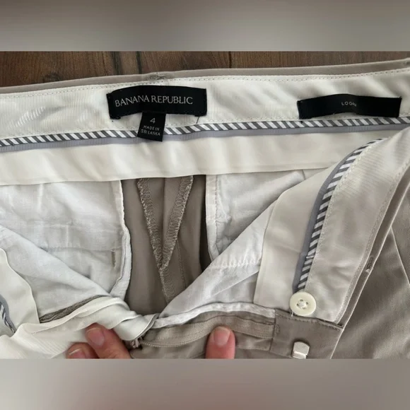 Banana Republic “Logan” Tailored Pants – Size 4 – Khaki Beige - Picture 5 of 7